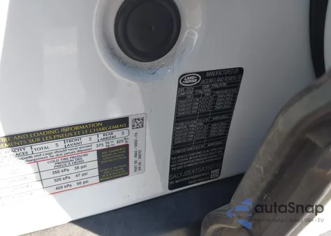 2025 Land Rover Range Rover Velar P250 S из США, поврежденный, VIN SALYJ2EX1SA399797